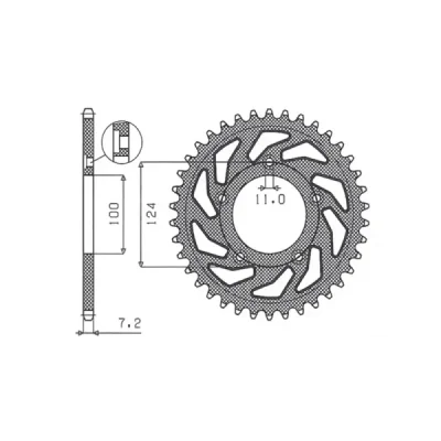 SUNSTAR Koło łańcuchowe (zębatka) SUNSTAR Koło łańcuchowe (zębatka)