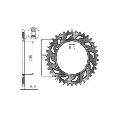 SUNSTAR Koło łańcuchowe (zębatka) SUNSTAR Koło łańcuchowe (zębatka)