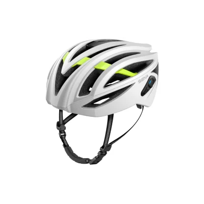 Kask rowerowy R2 Road biały (EL) S (50-55 cm) z interkomem Bluetooth 4.1 do 900m oraz tylną lampką LED - Sena Kask rowerowy R2 Road biały (EL) S (50-55 cm) z interkomem Bluetooth 4.1 do 900m oraz tylną lampką LED - Sena