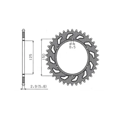 SUNSTAR Koło łańcuchowe (zębatka) SUNSTAR Koło łańcuchowe (zębatka)