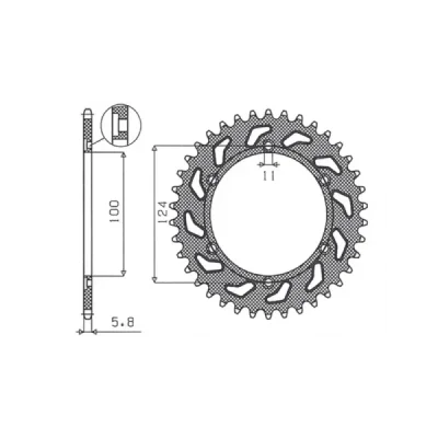 Zębatka tylna JTR735.47 stalowa 47 pas 520 kompatybilna z Ducati 750SS 99-02, 907 Paso 90-93 - SUNSTAR Zębatka tylna JTR735.47 stalowa 47 pas 520 kompatybilna z Ducati 750SS 99-02, 907 Paso 90-93 - SUNSTAR