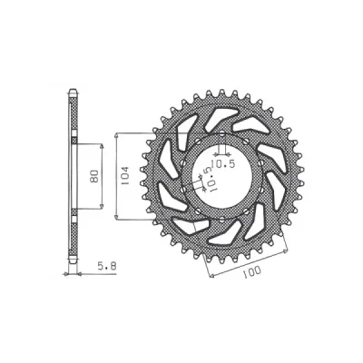 SUNSTAR Koło łańcuchowe (zębatka) SUNSTAR Koło łańcuchowe (zębatka)