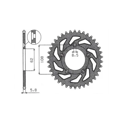 SUNSTAR Koło łańcuchowe (zębatka) SUNSTAR Koło łańcuchowe (zębatka)