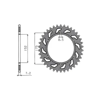 SUNSTAR Koło łańcuchowe (zębatka) SUNSTAR Koło łańcuchowe (zębatka)