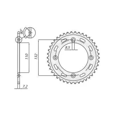 SUNSTAR Koło łańcuchowe (zębatka)