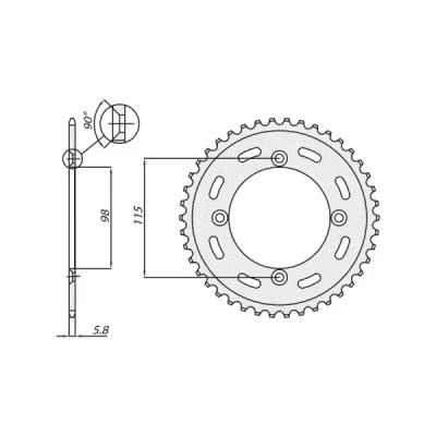 Zębatka tylna 4552 46 stal KTM SX 65 2012-2015 łańcuch 420 JTR894.46 - SUNSTAR Zębatka tylna 4552 46 stal KTM SX 65 2012-2015 łańcuch 420 JTR894.46 - SUNSTAR
