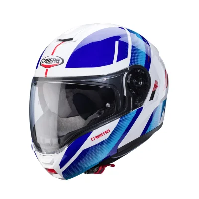 Kask szczękowy Levo X Manta biały/niebieski/czerwony S pinlock - Caberg