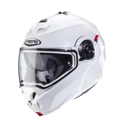 Kask szczękowy flip-up Duke Evo Solid biały połysk M pinlock - Caberg