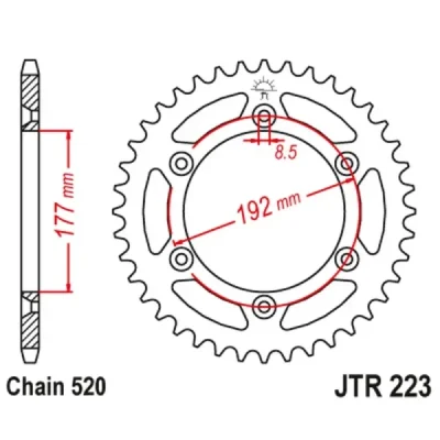 JTSPROCKETS Koło łańcuchowe (zębatka) JTSPROCKETS Koło łańcuchowe (zębatka)