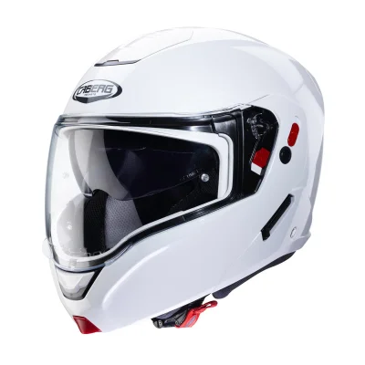 Kask szczękowy Horus X Solid biały połysk L pinlock - Caberg