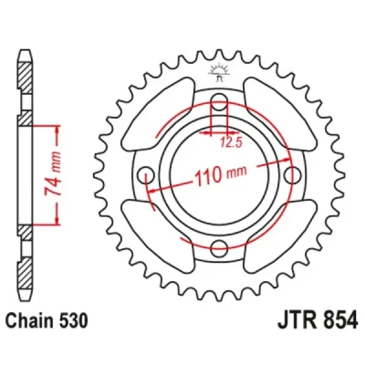 Jt Zębatka Tylna 854 43 Yamaha Xs 250 '78-80, Xs 500 '76-77 (85443Jt) (Łańc. 530) Na Zamówienie Jt Zębatka Tylna 854 43 Yamaha Xs 250 '78-80, Xs 500 '76-77 (85443Jt) (Łańc. 530) Na Zamówienie