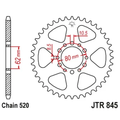 JTSPROCKETS Koło łańcuchowe (zębatka) JTSPROCKETS Koło łańcuchowe (zębatka)