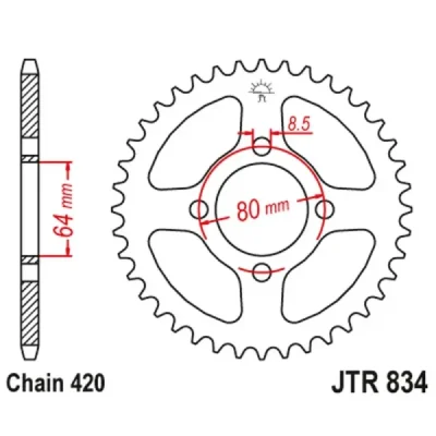 JTSPROCKETS Koło łańcuchowe (zębatka) JTSPROCKETS Koło łańcuchowe (zębatka)