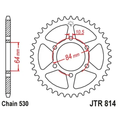 Jt Zębatka Tylna 814 43 Suzuki Gsx 400 '81-85, Gs 400Lt '81, (81443Jt) (Łańc. 530) Jt Zębatka Tylna 814 43 Suzuki Gsx 400 '81-85, Gs 400Lt '81, (81443Jt) (Łańc. 530)
