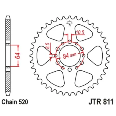 JTSPROCKETS Koło łańcuchowe (zębatka) JTSPROCKETS Koło łańcuchowe (zębatka)
