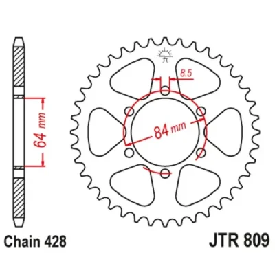 Jt Zębatka Tylna 809 46 Suzuki Ts 100/125 '79-81 (80946Jt) (Łańc. 428) Jt Zębatka Tylna 809 46 Suzuki Ts 100/125 '79-81 (80946Jt) (Łańc. 428)
