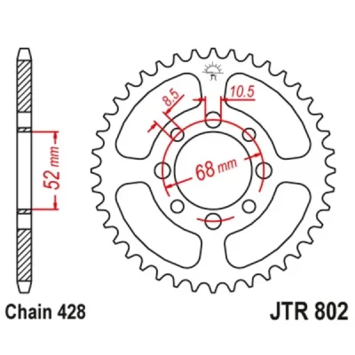 Zębatka tylna (JTR802.43) Zębatka tylna (JTR802.43)