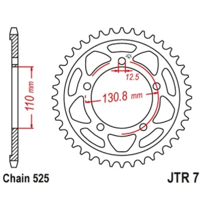 Jt Zębatka Tylna 4585 46 Bmw S 1000 Rr '09-'11 (458546Jt) (Łańc. 525) Czarna Jt Zębatka Tylna 4585 46 Bmw S 1000 Rr '09-'11 (458546Jt) (Łańc. 525) Czarna