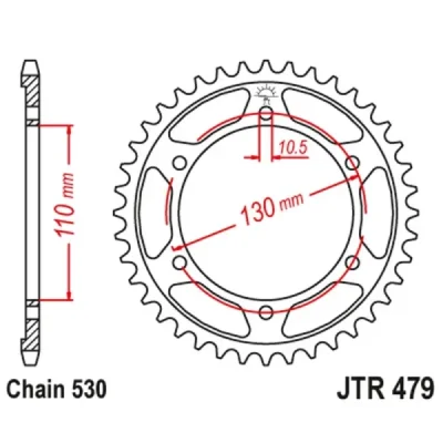 Jt Zębatka Tylna 241 48 Yamaha R6 '03-'10 (Konwersja Na 530) (24148Jt) (Łańc. 530) Czarna Jt Zębatka Tylna 241 48 Yamaha R6 '03-'10 (Konwersja Na 530) (24148Jt) (Łańc. 530) Czarna