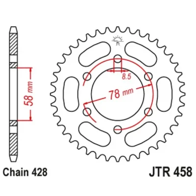 JTSPROCKETS Koło łańcuchowe (zębatka) JTSPROCKETS Koło łańcuchowe (zębatka)