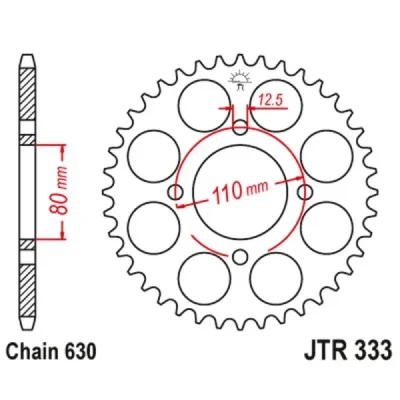 Jt Zębatka Tylna 333 43 Honda Cb 750 F '77-80' (33343Jt) (Łańc.630) Jt Zębatka Tylna 333 43 Honda Cb 750 F '77-80' (33343Jt) (Łańc.630)