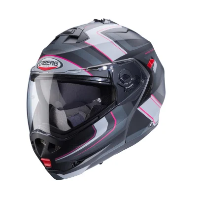 Kask szczękowy flip-up Duke X czarny mat/szary/srebrny/fuksja S pinlock - Caberg Kask szczękowy flip-up Duke X czarny mat/szary/srebrny/fuksja S pinlock - Caberg