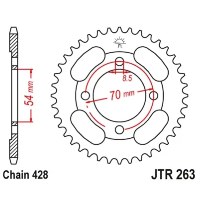 Zębatka tylna (JTR263.40) Zębatka tylna (JTR263.40)