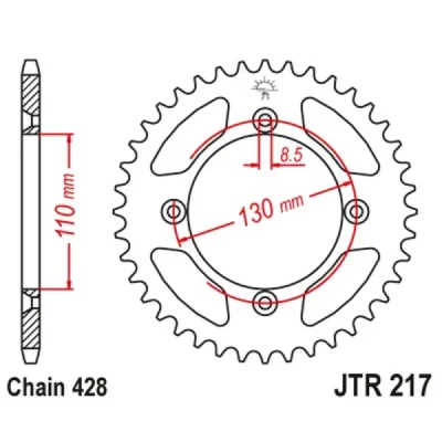 Jt Zębatka Tylna 249 55 Honda Cr80 '86-02', Cr85 '03-07' (24955Jt) (Łańc.428) Jt Zębatka Tylna 249 55 Honda Cr80 '86-02', Cr85 '03-07' (24955Jt) (Łańc.428)