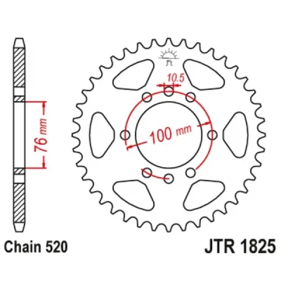 JTSPROCKETS Koło łańcuchowe (zębatka) JTSPROCKETS Koło łańcuchowe (zębatka)
