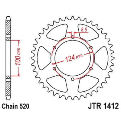 JTSPROCKETS Koło łańcuchowe (zębatka) JTSPROCKETS Koło łańcuchowe (zębatka)