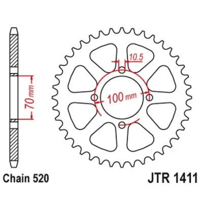 JTSPROCKETS Koło łańcuchowe (zębatka)