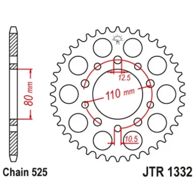 JTSPROCKETS Koło łańcuchowe (zębatka)