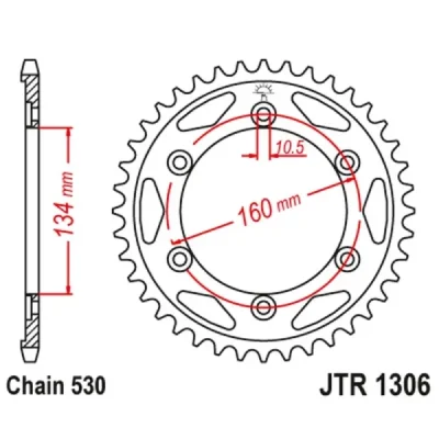 Jt Zębatka Tylna 4399 43 Honda Cbr 900Rr '00-'03 (Cbr929,954) (439943Jt) (Łańc. 530) Jt Zębatka Tylna 4399 43 Honda Cbr 900Rr '00-'03 (Cbr929,954) (439943Jt) (Łańc. 530)