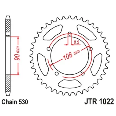 JTSPROCKETS Koło łańcuchowe (zębatka) JTSPROCKETS Koło łańcuchowe (zębatka)