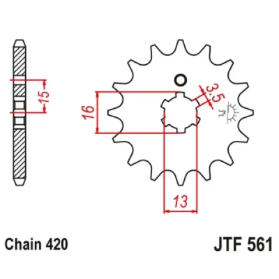 JTSPROCKETS Koło łańcuchowe małe napędzające JTSPROCKETS Koło łańcuchowe małe napędzające