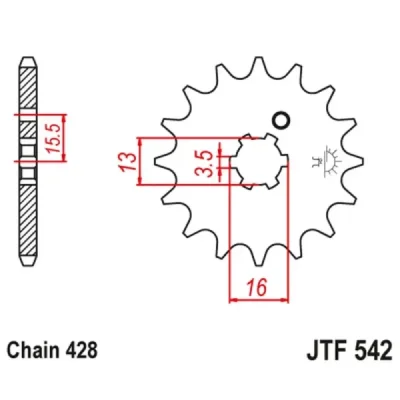 JTSPROCKETS Koło łańcuchowe małe napędzające JTSPROCKETS Koło łańcuchowe małe napędzające