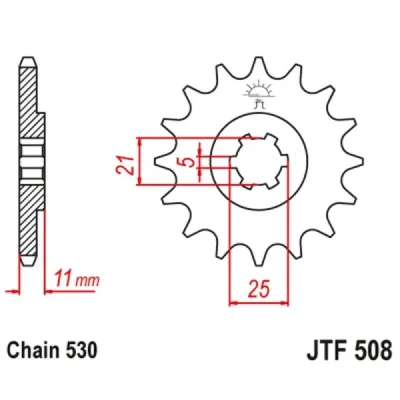 Zębatka przednia JT F508-14 14Z, rozmiar 530 Zębatka przednia JT F508-14 14Z, rozmiar 530