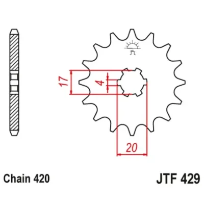 JTSPROCKETS Koło łańcuchowe małe napędzające JTSPROCKETS Koło łańcuchowe małe napędzające