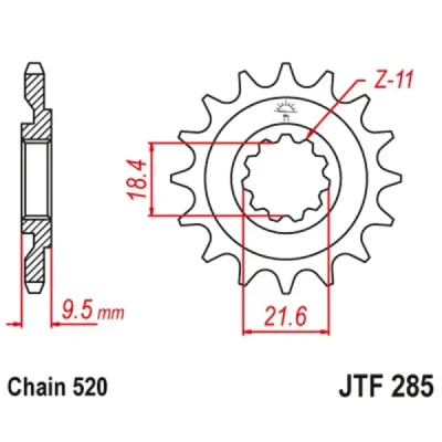 Jt Zębatka Przednia 334 14 Honda Cr 250 86-87, Cr 500 86-87 (33414Jt) (Łańc. 520) Jt Zębatka Przednia 334 14 Honda Cr 250 86-87, Cr 500 86-87 (33414Jt) (Łańc. 520)