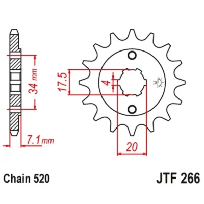 Jt Zębatka Przednia 266 14 Honda Cr 125 '79-'85 (26614Jt) (Łańc. 520) Jt Zębatka Przednia 266 14 Honda Cr 125 '79-'85 (26614Jt) (Łańc. 520)