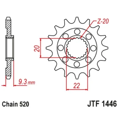 Jt Zębatka Przednia 2146 13 Kawasaki Kxf 250 '06-'17 (214613Jt) (Łańc. 520) Jt Zębatka Przednia 2146 13 Kawasaki Kxf 250 '06-'17 (214613Jt) (Łańc. 520)