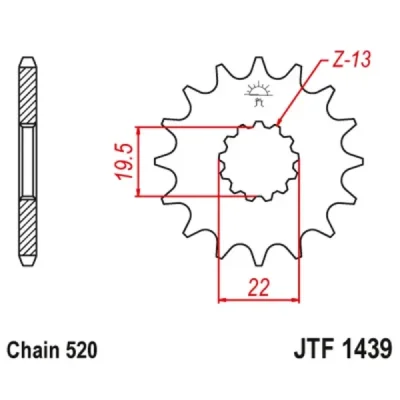 JTSPROCKETS Koło łańcuchowe małe napędzające JTSPROCKETS Koło łańcuchowe małe napędzające