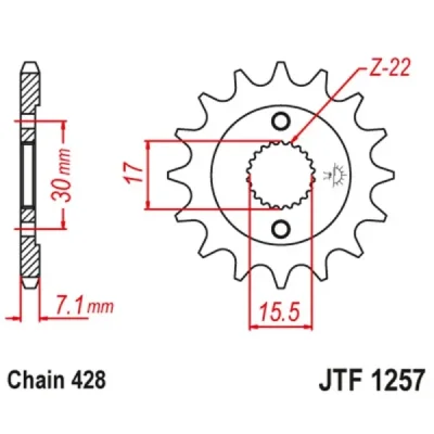 JTSPROCKETS Koło łańcuchowe małe napędzające JTSPROCKETS Koło łańcuchowe małe napędzające