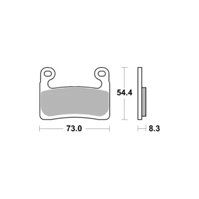 Klocki hamulcowe SBS  KH724 Street Excel Sinter złoty (960HS)