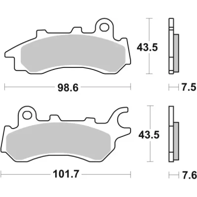 Klocki hamulcowe SBS KH716 Street ceramic czarny (958HF) Klocki hamulcowe SBS KH716 Street ceramic czarny (958HF)