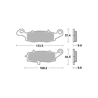 Klocki hamulcowe SBS KH231 Street Excel/Racing Sinter złoty (920LS) Klocki hamulcowe SBS KH231 Street Excel/Racing Sinter złoty (920LS)
