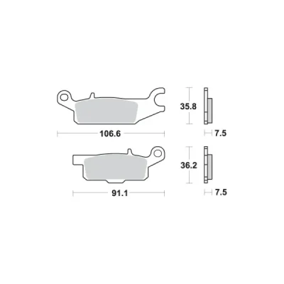 Klocki hamulcowe SBS KH443 Off-Road Sinter złoty (850SI) Klocki hamulcowe SBS KH443 Off-Road Sinter złoty (850SI)