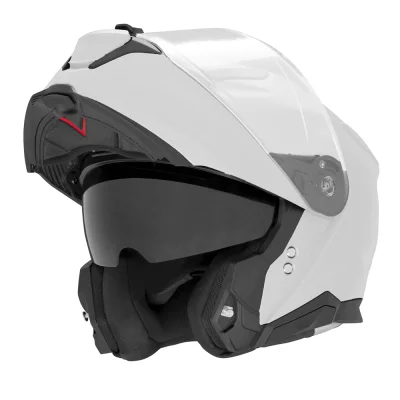 Kask szczękowy N967 Solid biały połysk L z blendą - NOX