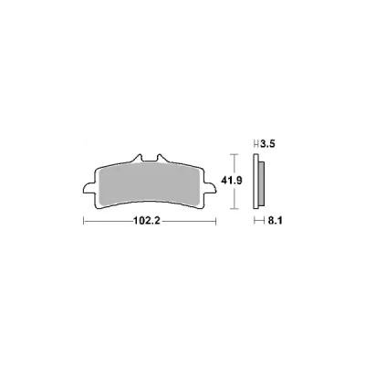 Klocki hamulcowe SBS KH447 Track & Sport Sinter złoty (841RST) Klocki hamulcowe SBS KH447 Track & Sport Sinter złoty (841RST)