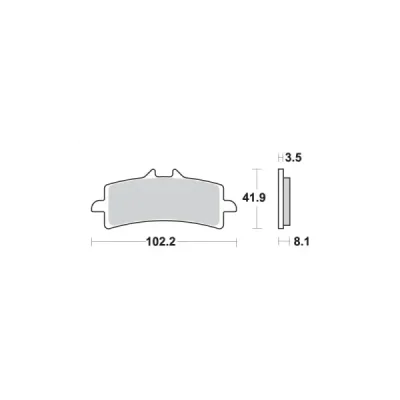 Klocki hamulcowe SBS KH447 Street Excel Sinter złoty (841HS) Klocki hamulcowe SBS KH447 Street Excel Sinter złoty (841HS)